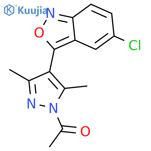 1-[4-(5-chloro-2,1-benzoxazol-3-yl)-3,5-dimethyl-1H-pyrazol-1-yl]ethanone structure