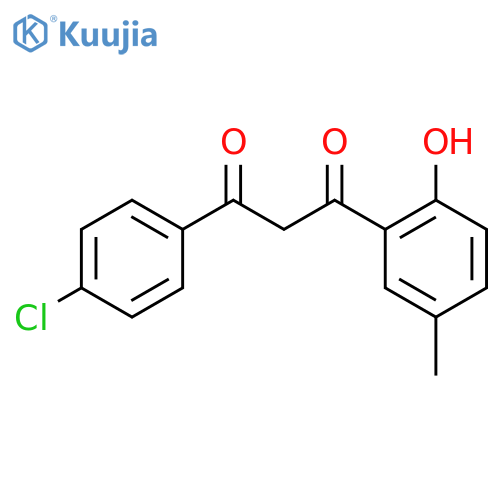 3-(4-chlorophenyl)-3-hydroxy-1-(2-hydroxy-5-methylphenyl)prop-2-en-1-one structure