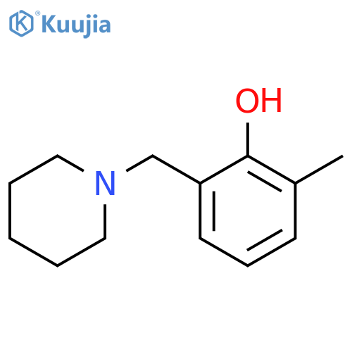 2-Methyl-6-piperidin-1-ylmethyl-phenol structure