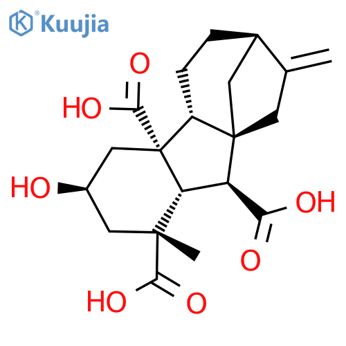 (1R,2S,3R,4R,6R,8R,9R,12R)-6-Hydroxy-4-methyl-13-methylidenetetracyclo[10.2.1.01,9.03,8]pentadecane-2,4,8-tricarboxylic acid structure