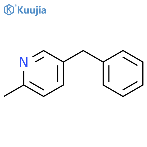 Pyridine, 2-methyl-5-(phenylmethyl)- structure