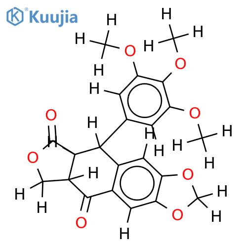 (5aR)-9c-(3,4,5-trimethoxy-phenyl)-(5ar,8at)-5a,6,8a,9-tetrahydro-furo[3',4':6,7]naphtho[2,3-d][1,3]dioxole-5,8-dione structure