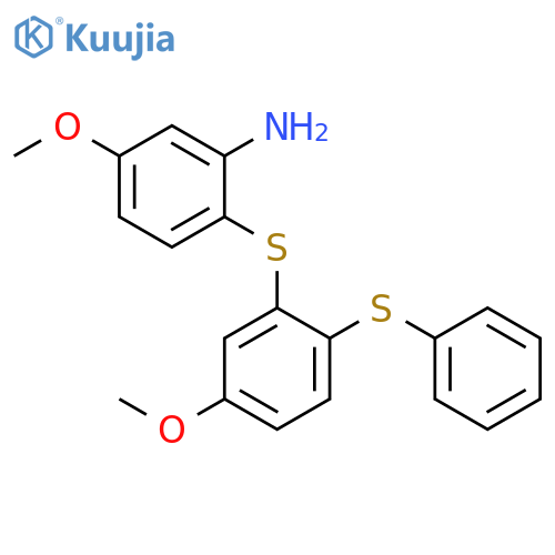 Benzenamine, 5-methoxy-2-[[5-methoxy-2-(phenylthio)phenyl]thio]- structure