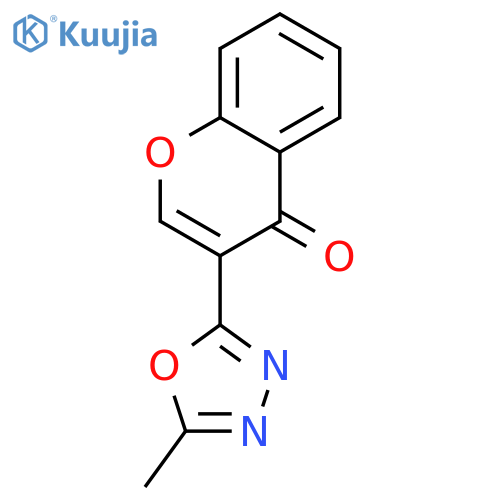 4H-1-Benzopyran-4-one, 3-(5-methyl-1,3,4-oxadiazol-2-yl)- structure