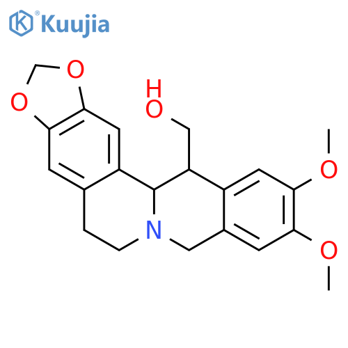 6H-Benzo[g]-1,3-benzodioxolo[5,6-a]quinolizine-13-methanol,5,8,13,13a-tetrahydro-10,11-dimethoxy-, cis- (9CI) structure