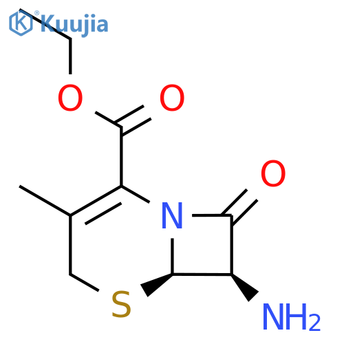 Ethyl (6R,7R)-7-amino-3-methyl-8-oxo-5-thia-1-azabicyclo[4.2.0]oct-2-ene-2-carboxylate structure