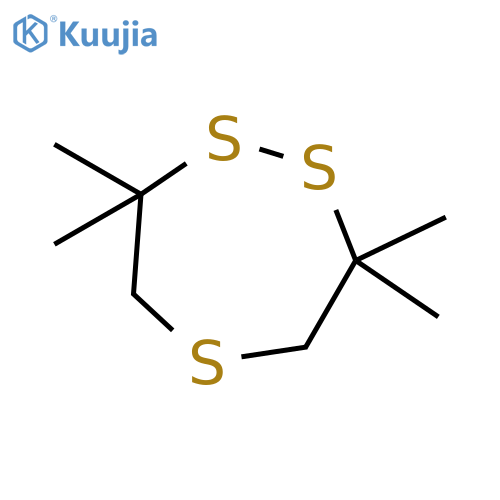 3,3,7,7-Tetramethyl-1,2,5-trithiepane structure