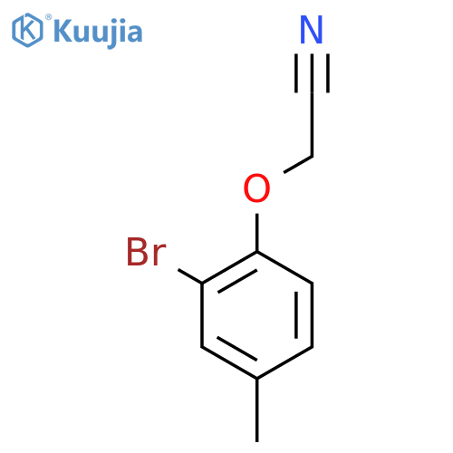 (2-Bromo-4-methylphenoxy)acetonitrile structure