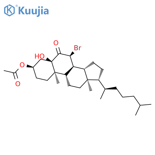 Cholestan-6-one, 3-(acetyloxy)-7-bromo-5-hydroxy-, (3a,5a,7a)- structure