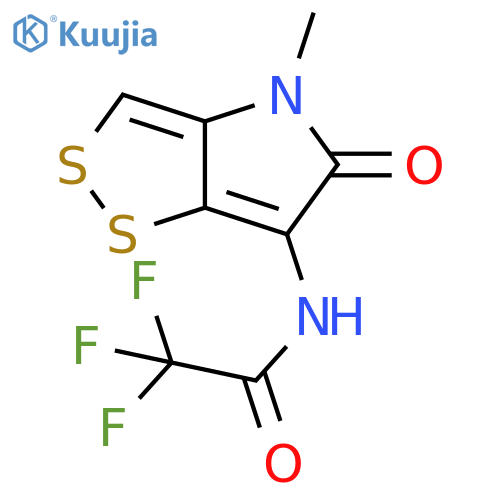 Acetamide, N-(4,5-dihydro-4-methyl-5-oxo-1,2-dithiolo[4,3-b]pyrrol-6-yl)-2,2,2-trifluoro- structure