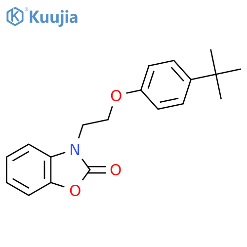 3-[2-(4-tert-butylphenoxy)ethyl]-2,3-dihydro-1,3-benzoxazol-2-one structure