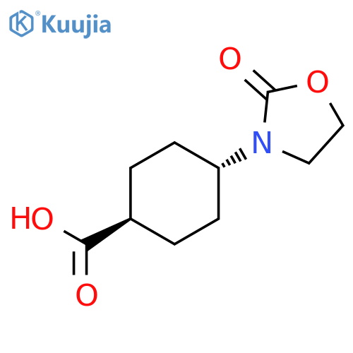CYCLOHEXANECARBOXYLIC ACID, 4-(2-OXO-3-OXAZOLIDINYL)-, TRANS- structure