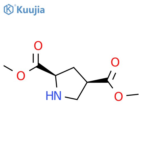 2,4-PYRROLIDINEDICARBOXYLIC ACID, DIMETHYL ESTER, (2R,4R)- structure