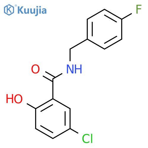 Benzamide, 5-chloro-N-[(4-fluorophenyl)methyl]-2-hydroxy- structure