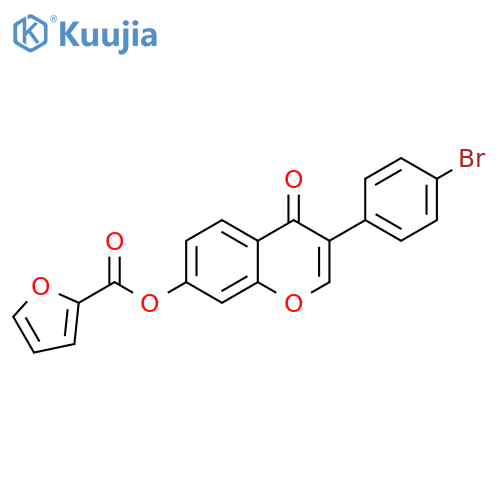 3-(4-bromophenyl)-4-oxo-4H-chromen-7-yl furan-2-carboxylate structure