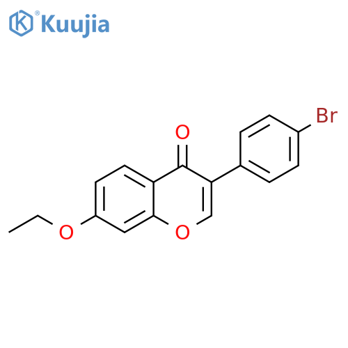 3-(4-bromophenyl)-7-ethoxy-4H-chromen-4-one structure