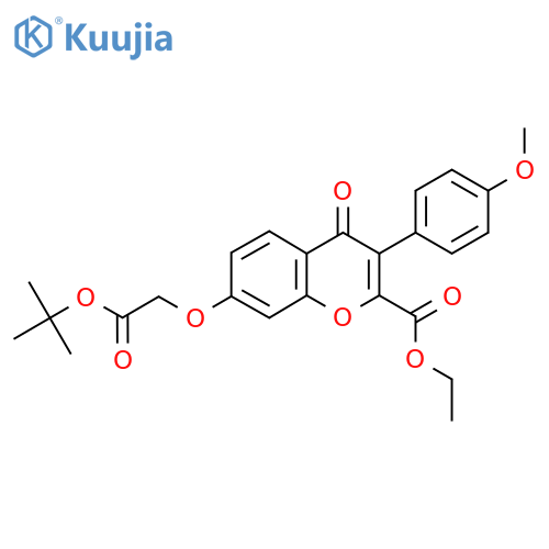 ethyl 7-[2-(tert-butoxy)-2-oxoethoxy]-3-(4-methoxyphenyl)-4-oxo-4H-chromene-2-carboxylate structure
