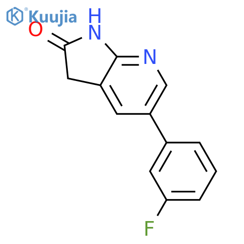 5-(3-Fluorophenyl)-1H-pyrrolo[2,3-b]pyridin-2(3H)-one structure