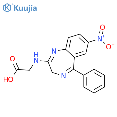 Glycine, N-(7-nitro-5-phenyl-3H-1,4-benzodiazepin-2-yl)- structure