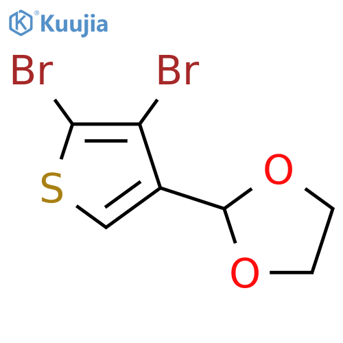 2-(4,5-dibromothiophen-3-yl)-1,3-dioxolane structure