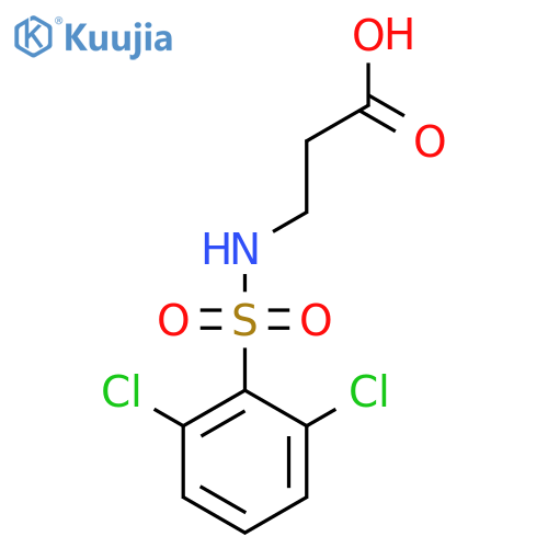 3-(2,6-dichlorobenzenesulfonamido)propanoic acid structure