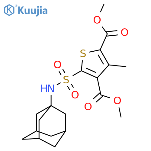 2,4-dimethyl 5-(adamantan-1-yl)sulfamoyl-3-methylthiophene-2,4-dicarboxylate structure