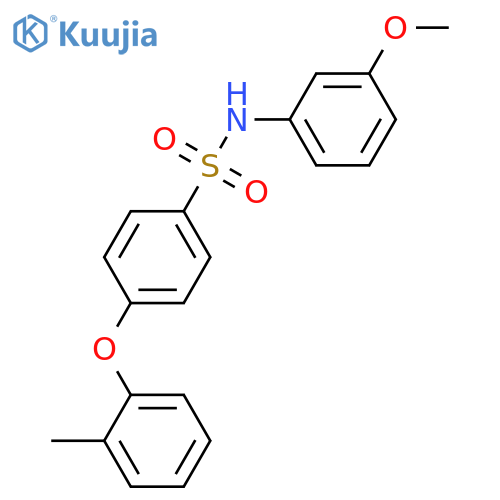 N-(3-methoxyphenyl)-4-(2-methylphenoxy)benzene-1-sulfonamide structure