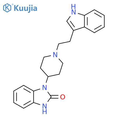 2H-Benzimidazol-2-one,1,3-dihydro-1-[1-[2-(1H-indol-3-yl)ethyl]-4-piperidinyl]- structure
