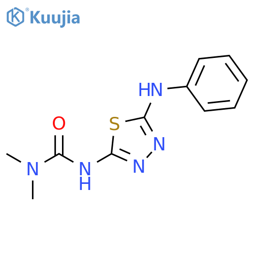 Urea, N,N-dimethyl-N'-[5-(phenylamino)-1,3,4-thiadiazol-2-yl]- structure