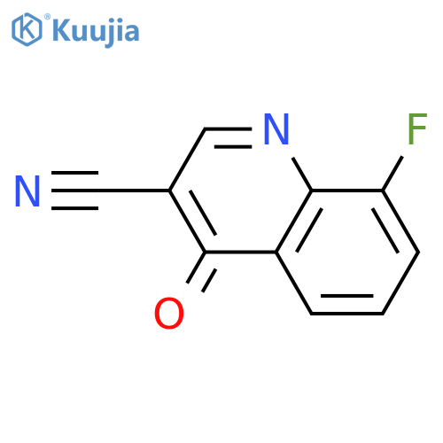 3-Quinolinecarbonitrile, 8-fluoro-4-hydroxy- structure