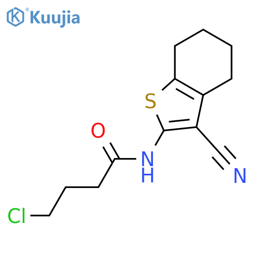 Butanamide, 4-chloro-N-(3-cyano-4,5,6,7-tetrahydrobenzo[b]thien-2-yl)- structure