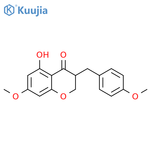 4H-1-Benzopyran-4-one,2,3-dihydro-5-hydroxy-7-methoxy-3-[(4-methoxyphenyl)methyl]- structure