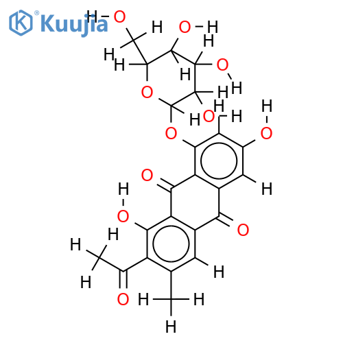 8-O-beta-D-Glucoside-2-Acetyl-1,6,8-trihydroxy-3-methylanthraquinone structure