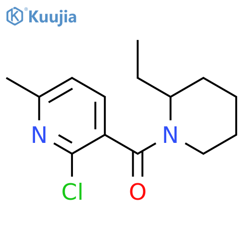Piperidine, 1-[(2-chloro-6-methyl-3-pyridinyl)carbonyl]-2-ethyl- structure