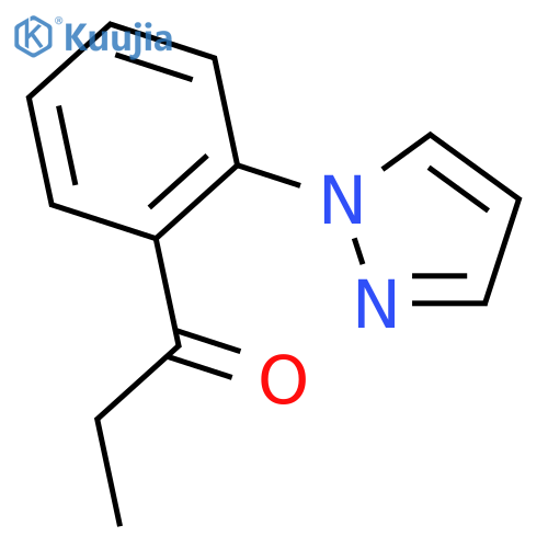 1-2-(1H-pyrazol-1-yl)phenylpropan-1-one structure