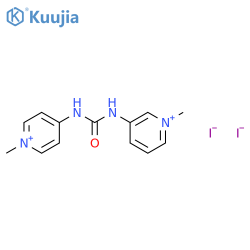 Pyridinium,1-methyl-3-[[[(1-methylpyridinium-4-yl)amino]carbonyl]amino]-, iodide (1:2) structure