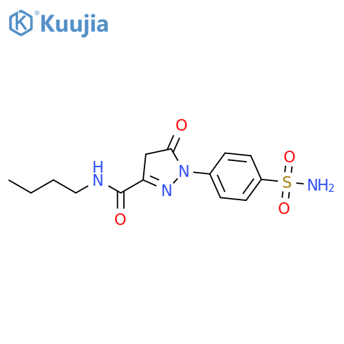 1H-Pyrazole-3-carboxamide,1-[4-(aminosulfonyl)phenyl]-N-butyl-4,5-dihydro-5-oxo- structure