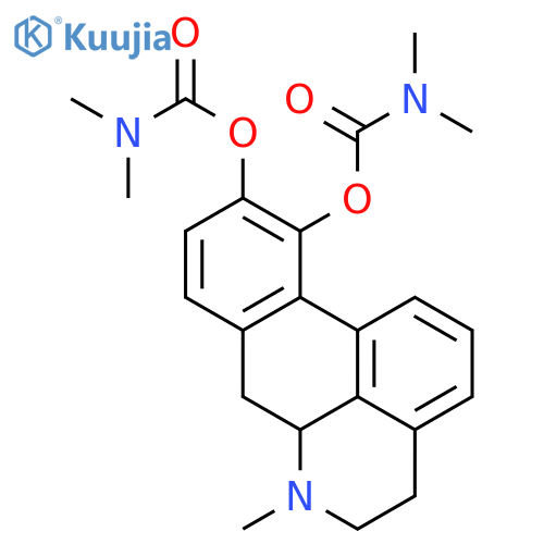 (6aR)-6-methyl-5,6,6a,7-tetrahydro-4H-dibenzo[de,g]quinoline-10,11-diyl bis(dimethylcarbamate) structure