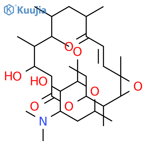 (14e)-9-[4-(dimethylamino)-3-hydroxy-6-methyloxan-2-yl]oxy-3-ethyl-7-hydroxy-2,8,10,12,16-pentamethyl-4,17-dioxabicyclo[14.1.0]heptadec-14-ene-5,13-dione structure