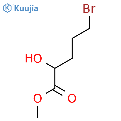 Pentanoic acid, 5-bromo-2-hydroxy-, methyl ester structure