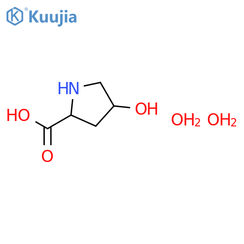 (2S,4S)-4-Hydroxypyrrolidine-2-carboxylic acid dihydrate structure