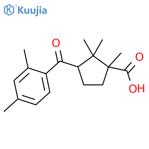 Cyclopentanecarboxylic acid, 3-(2,4-dimethylbenzoyl)-1,2,2-trimethyl- structure