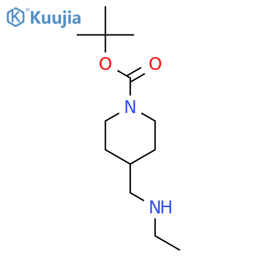 tert-Butyl 4-((ethylamino)methyl)piperidine-1-carboxylate structure