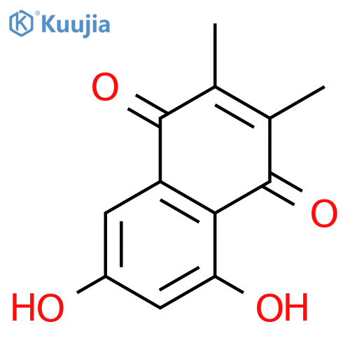 1,4-Naphthalenedione, 5,7-dihydroxy-2,3-dimethyl- structure