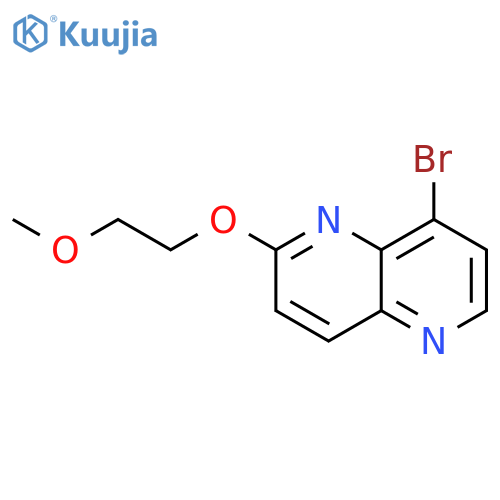 1,5-Naphthyridine, 8-bromo-2-(2-methoxyethoxy)- structure