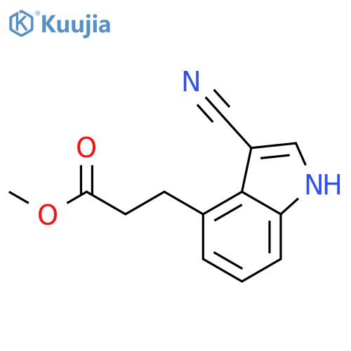 1H-Indole-4-propanoic acid, 3-cyano-, methyl ester structure