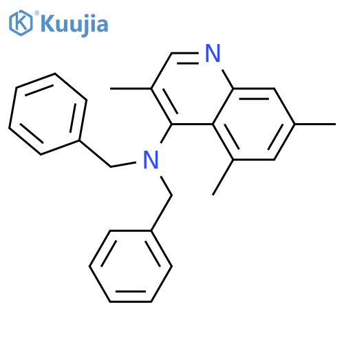 4-Quinolinamine, 3,5,7-trimethyl-N,N-bis(phenylmethyl)- structure