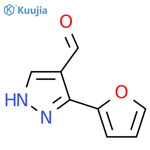 3-(furan-2-yl)-1H-pyrazole-4-carbaldehyde structure