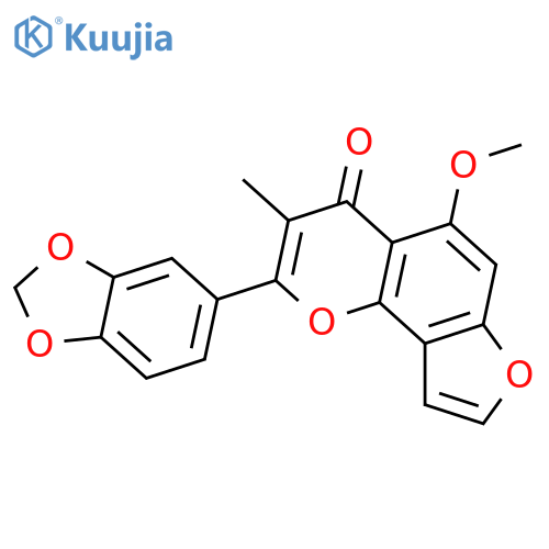 2-(1,3-Benzodioxol-5-yl)-5-methoxy-3-methyl-4H-furo[2,3-h]-1-benzopyran-4-one structure