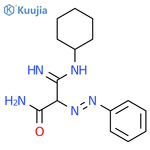 Propanamide, 3-(cyclohexylamino)-3-imino-2-(phenylazo)- structure
